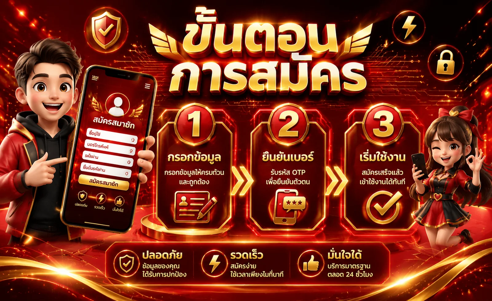 วิธีสมัคร UFA1779 ฝากถอนออโต้ ขั้นตอนง่าย